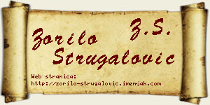 Zorilo Strugalović vizit kartica
